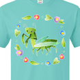 thumbnail image 4 of Inktastic Praying Mantis with Flowers and Leaves T-Shirt, 4 of 5