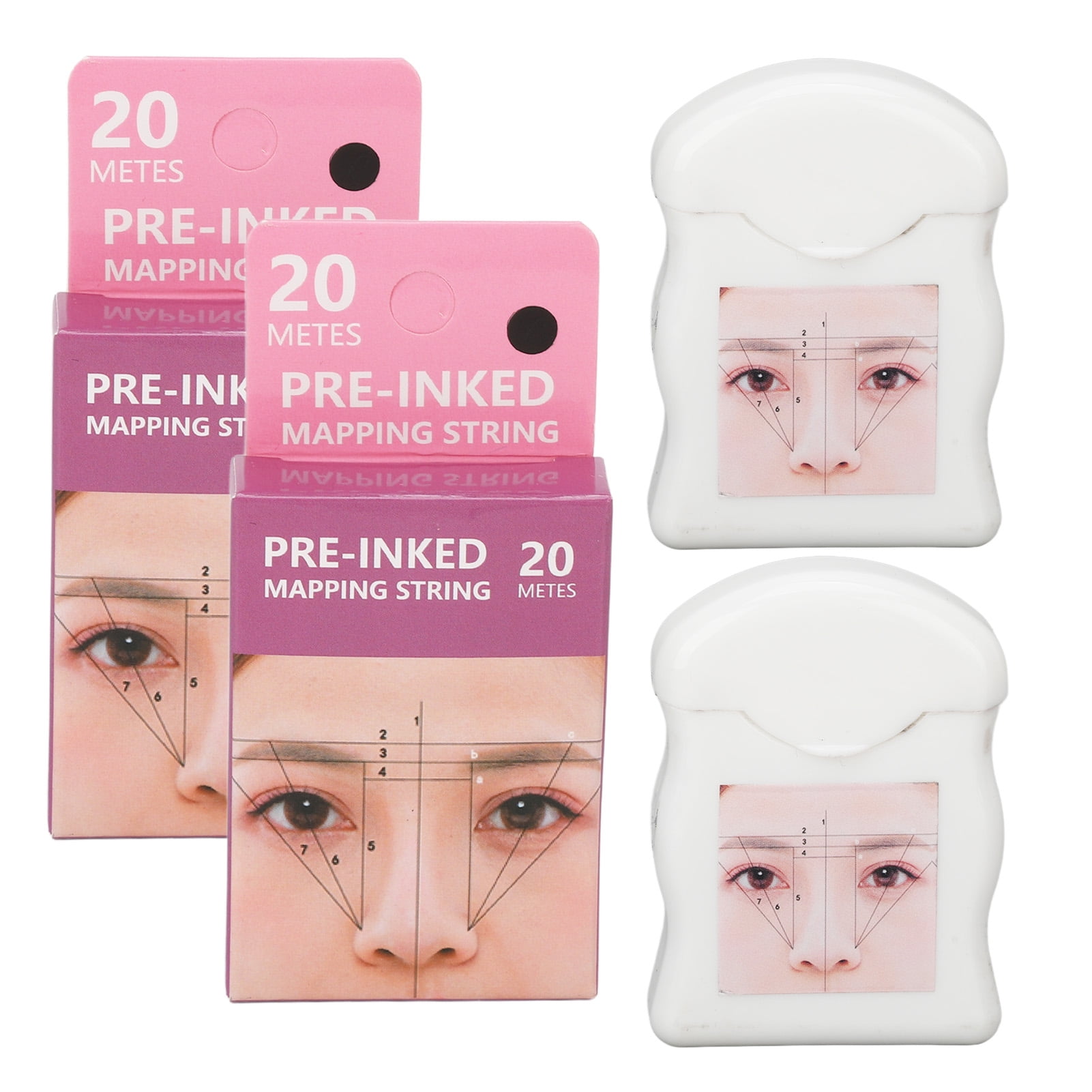 Brow Mapping String, 2pcs 65.6ft Professional Microblading Mapping