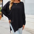 thumbnail image 4 of Vedolay Womens Fashion Ruffle Blouse Sweatshirts for Women Long Sleeve Print Tee Tops Black,L, 4 of 5