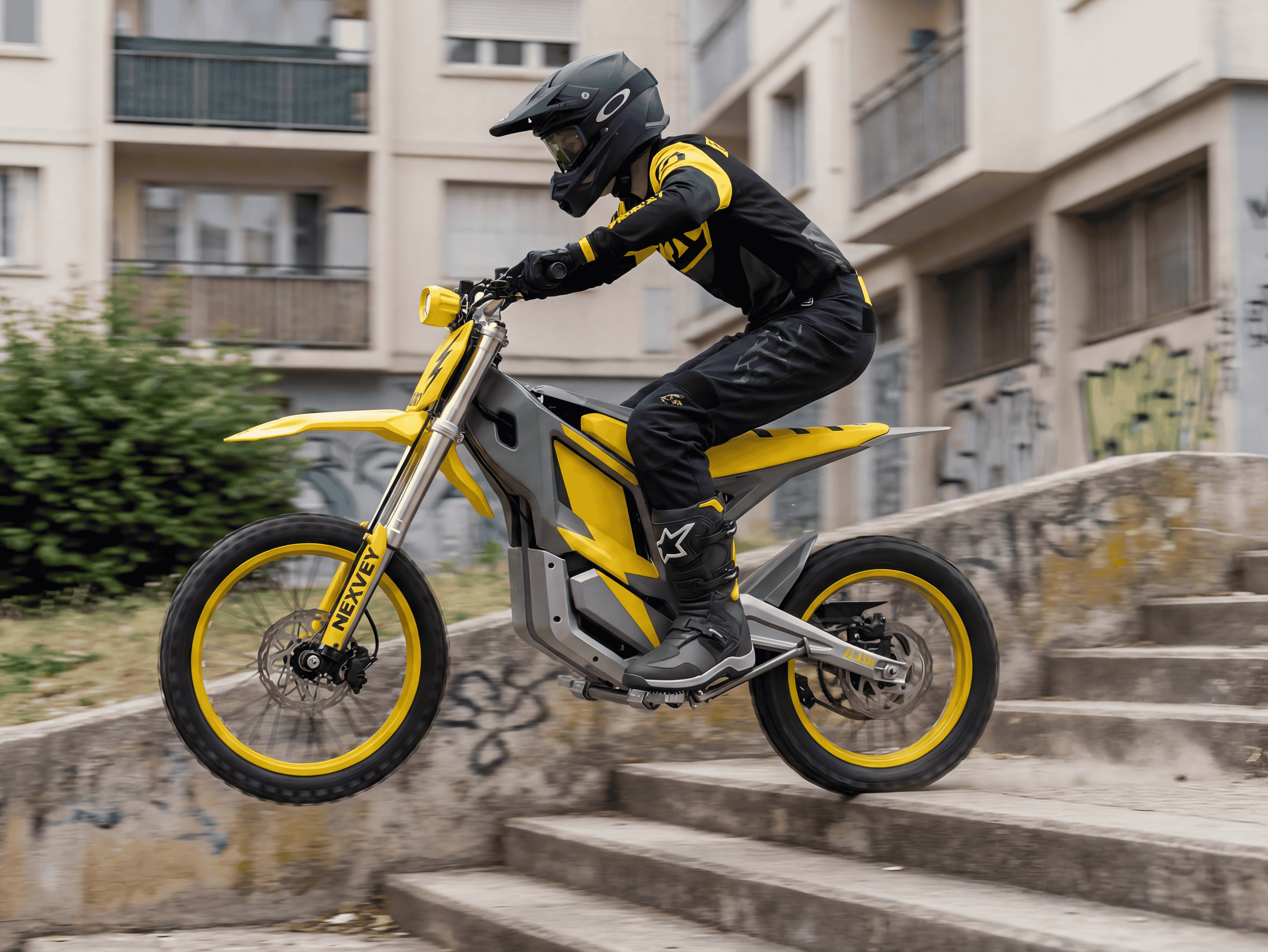 NEXVEY Flash Electric Dirt Bike 4000W Peak 48V 22.5AH Battery Off-Road Motorcycle, 35MPH Fast E Bike with Dual Hydraulic Suspension Brakes, Outdoor Gift for Teens Adults Age 13+