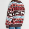 thumbnail image 4 of Holiday Sweaters For Women Funny Xmas Reindeer Printed Loose Fit Cute Crew Neck Christmas SweatshirtsCasual Winter Soft Warm Knit Jumper Tops Brown XL, 4 of 7