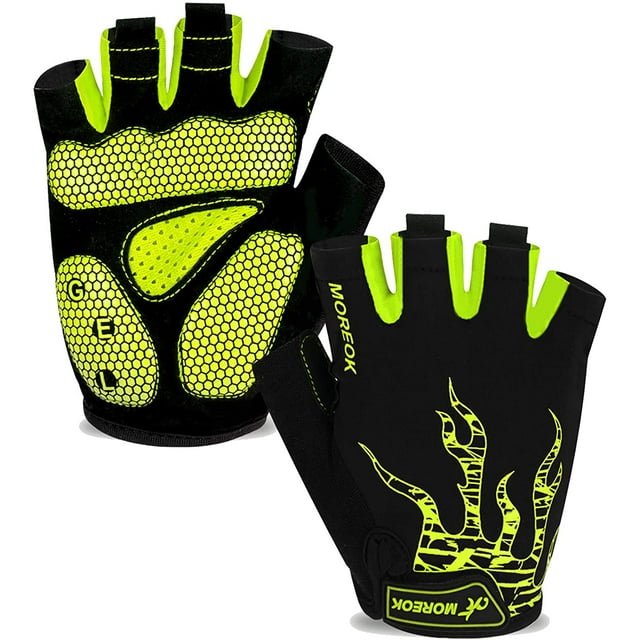 Guantes Ciclismo Medio Dedo-Amarillo Fluorescente-L Adepaton WMZL-1356-20