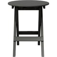 thumbnail image 3 of SSyao HDPE Outdoor Folding Dining Table, 24.5 Inch Round Portable Patio Table, All-Weather Bistro Table for Garden, Balcony, Deck, Porch, or Backyard, Gray, 3 of 10