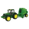 Big Farm Lights & Sounds John Deere 1:16 Scale 7330 Tractor and Round Baler Set