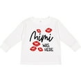 thumbnail image 3 of Inktastic Mimi Was Here Red Kisses Boys or Girls Long Sleeve Toddler T-Shirt, 3 of 5