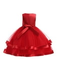 thumbnail image 5 of Kids Red Dress for Girls Ruffle Tulle Dress Toddler Tea Party Dress Hallowmas Dresses for Toddler Girls 3-4 Years, 5 of 7