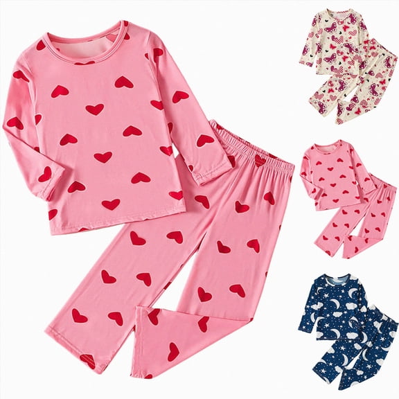 Bamboo Viscose Toddler Girls Kids Pajama Sets Snug fit Long-Sleeve Softness Sleepwear Pjs Jammies,moisture-wicking 6-12 Months 12-24 Months 2t 3t 4t 5t 6t 7t 8t 9t Children Blue 4-5 Years