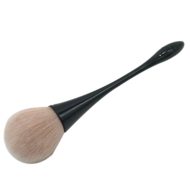 Langgg Electroplating Handle Cosmetic Foundation Blusher Face Blush Powder Brushes Portable Soft Fiber Brush Makeup Tools