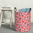 thumbnail image 6 of Fuzoiu Cartoon Strawberry Print Circular Hamper,Laundry Basket with Handle,Collapsible Laundry,Dirty Clothes Storage Basket,for Bedroom Bathroom Dorm Living Room-Medium, 6 of 6