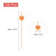 thumbnail image 2 of Uxcell 100Pcs Palillos de cóctel en forma de corazón de bambú para bebidas, alimentos y frutas, Naranja, 2 of 6