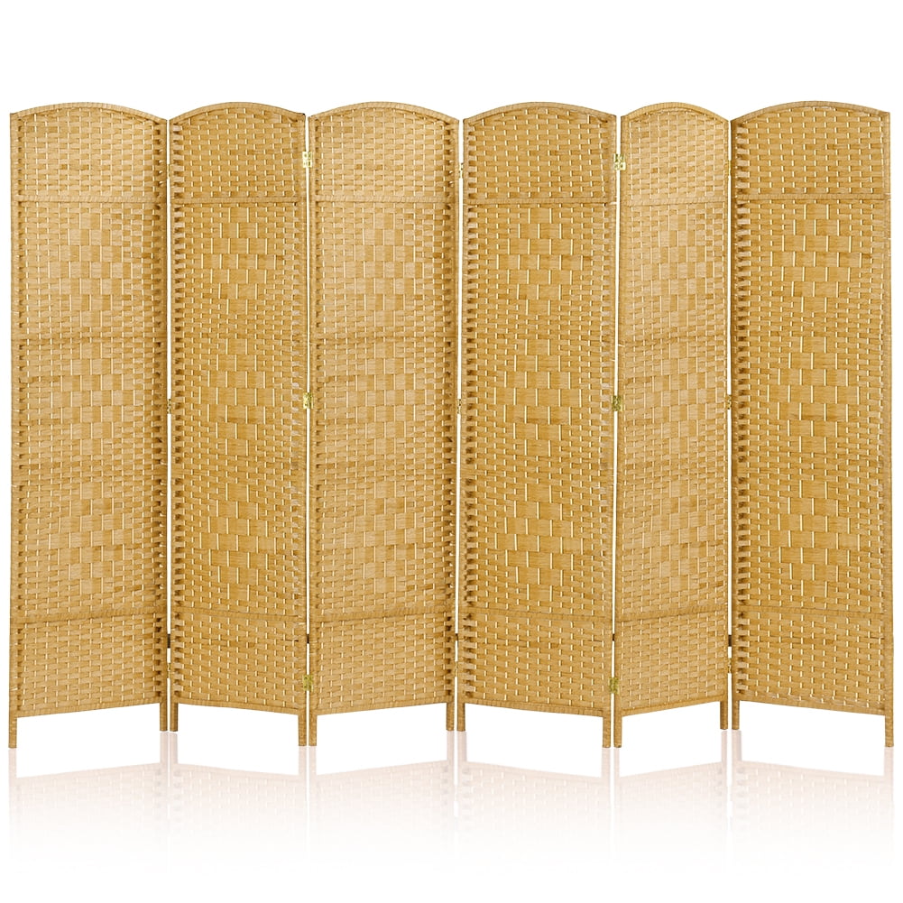 Extra Wide Bamboo Room Divider Folding Privacy Screen Partitions,Panel Divider 