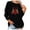 Black, variant on IROINNID Women's Long Sleeve Sweatshirt Round Neck Mid-Length Print Loose Breathable Sweatshirt, Black