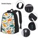 thumbnail image 3 of Disketp Dinosaurs and Tropical Leaves Mochila Estampada de Gran Capacidad con Lonchera y Estuche, Set de 3 Piezas para Estudiantes, 3 of 7