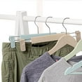 thumbnail image 4 of 5Pcs/Set Strong Bearing Clothes Hanger with Spring Clamp No Odor Plastic Coat Rack Home Supplies, 4 of 10