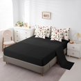 thumbnail image 3 of Catabedysis Retro Camping 7-Piece Twin Bedding,Campfire Guitar Print Bedding Comforter Set For Boys,Beige Black,Black Reversible, 3 of 7