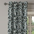 thumbnail image 2 of Ambesonne Abstract Grommet Curtain, Pixel Art Illustration, 50" x 96", Grey Black Pale Grey, 2 of 6