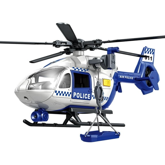 Helicopter Toy with Lights and Sound, Pretend Rescue Helicopter Vehicles, Toys for Boys Ages 3 and Up, Pull Back Propeller and Army Toys, Gifts for Kids