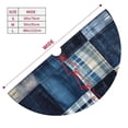 thumbnail image 3 of Rateoe Indigo Patchwork Quilt Print Christmas Tree Skirt 30" for Xmas Holiday New Year Party Circle Tree Mat Ornaments Decoration, 3 of 7