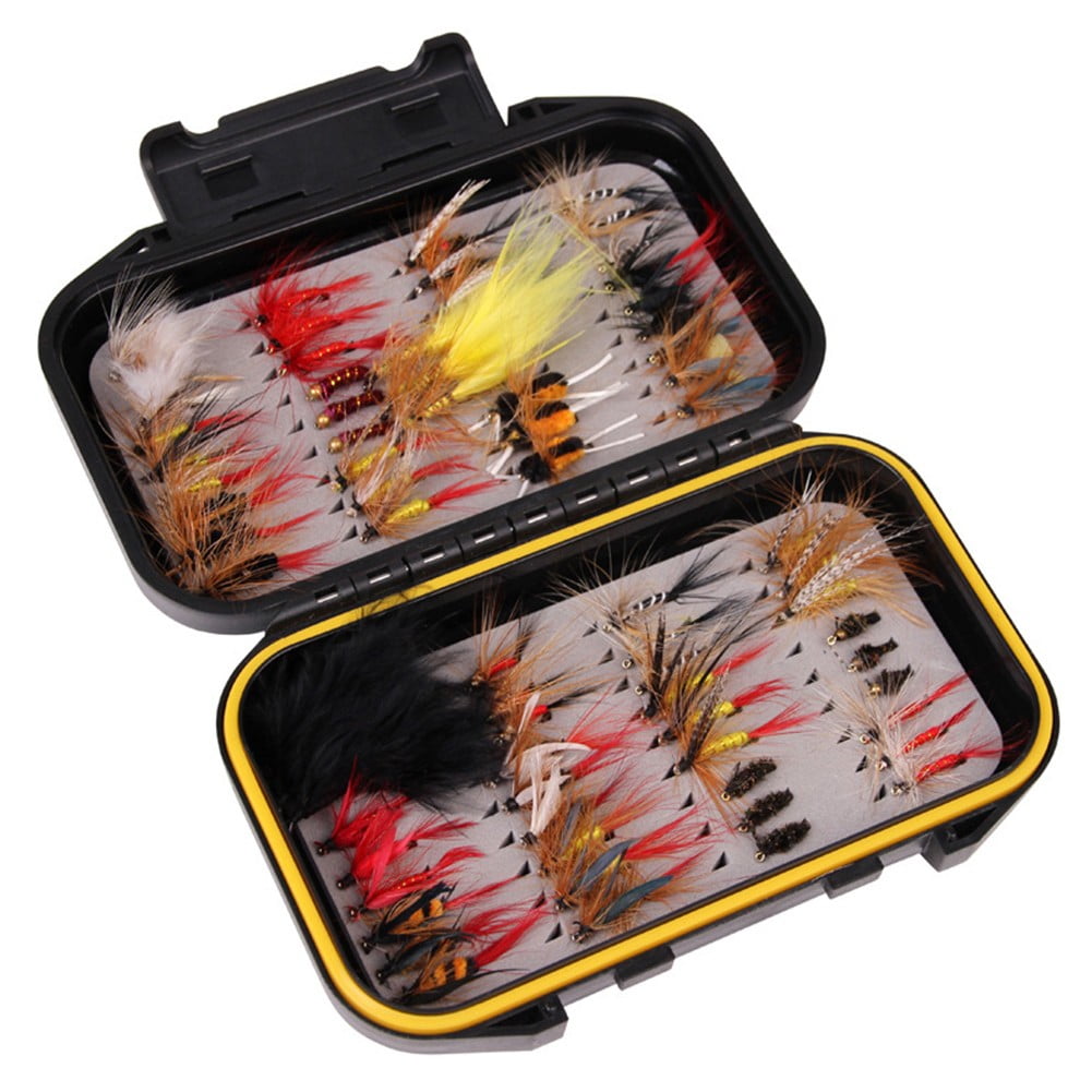 Fly Fishing Hook Trout Bass Fishing Bait 40pcs/72pcs/100pcs/120pcs Dry/Wet Flie