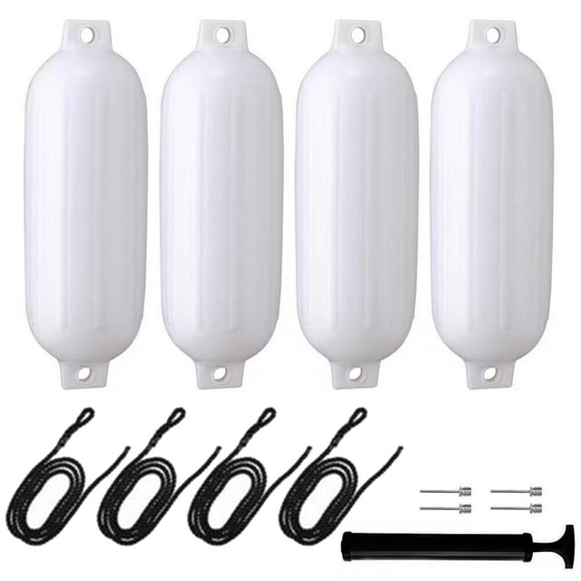 4 Uds. Guardabarros De Barco, Guardabarros De Barco Marino Para Yates, Barcos De Pesca, Protección, Cuerda Negra Sunnimix Defensas para barcos