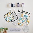 thumbnail image 5 of Baby Unicorns and Brid 5 Pcs Kitchen Set Heat Resistant Oven Mitts and Non-Slip Pot Holders with Adjustable Cooking Apron, 5 of 6