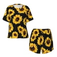 thumbnail image 4 of Naloa Sunflower 6 Women's Short-Sleeved Pajama Set, Loungewear, Summer pajamas, Breathable Cozy - 3X-Large, 4 of 9