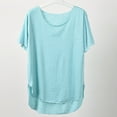 thumbnail image 2 of Birdeem T-Shirt Femme Col Rond Couleur Unie Manches Courtes Ample, 2 of 10