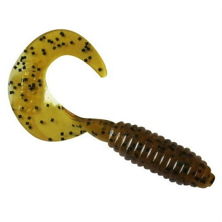 Kalins Freshwater 3 Lunker Fishing Soft Plastic Grub Pumpkin Salt & Pepper River 10pk