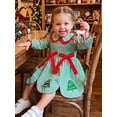 thumbnail image 3 of RUINIXCW Toddler Baby Girl Christmas Dress Smocked Doll Collar Long Sleeve Dress, 3 of 9