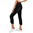 thumbnail image 5 of Cekizud Capri Jeans for Women High Waisted Stretchy Skinny Cropped Pants with Pockets,Sizes S-2XL, 5 of 6