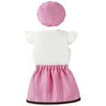 thumbnail image 4 of Dakiuu Toddler Baby Girls Skirts Outfit 2026 Summer Bowknot Ribbed Ruffle Short Sleeve Tops Plaid Tweeds Pattern Skirt Beret Winter Spring Clothes A-Hot Pink 3-4 Years (4Y), 4 of 9