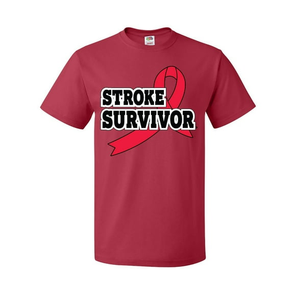 Inktastic Stroke Survivor with Red Ribbon T-Shirt