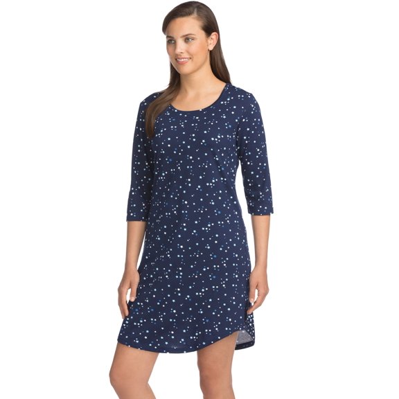 Hanes Womens Sleepshirt, O, Starry Skies