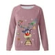 thumbnail image 4 of Puntoco - Sudadera con estampado navideño de manga larga para mujer, informal, a la moda, blusa Puntoco Puntoco-3540, 4 of 6