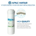 thumbnail image 2 of APEC 10 inch Replacement Water Filter for Chlorine, Heavy Metal and Bacteria Removal (FI-KDF55), 2 of 3