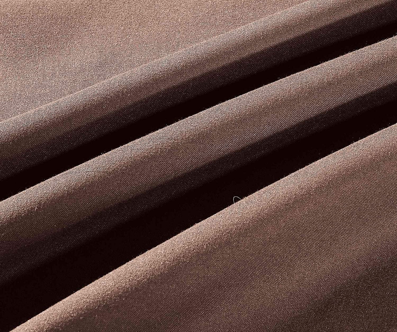Sheets & Beyond Solid Microfiber 14" Bed Skirt, Queen, Brown