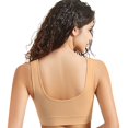 thumbnail image 5 of Bras for Women,Wirefree Seamless Sports Bra for Women Breathable Comfort Yoga Running Workout and Sleep Support,Sports Bras for Women,Beige,5XL, 5 of 5