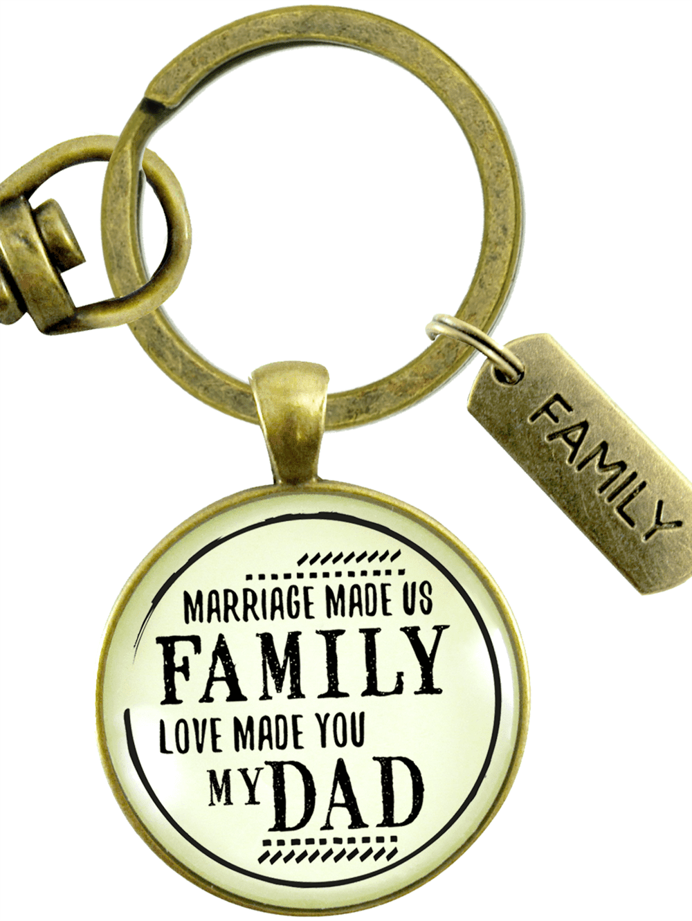 Bead Chain To My Family Pendant Necklace Love Home Keyrings Tag ID Keychain