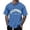 Blue, variant on Krdevn Men's Oversized T Shirt Summer T Shirt Crew Neck Short Sleeve T Shirt with City Print Basic Shirts Loose Casual Shirts Sports Shirts,L