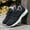 Black, variant on Men's Comfortable anti Slip hook and loop fastener Walking Sport Shoes