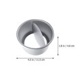 thumbnail image 4 of 5pcs Cake Moulds Aluminum Alloy Round Molds Removable Bottom Cheesecake Mold Set, 4 of 4