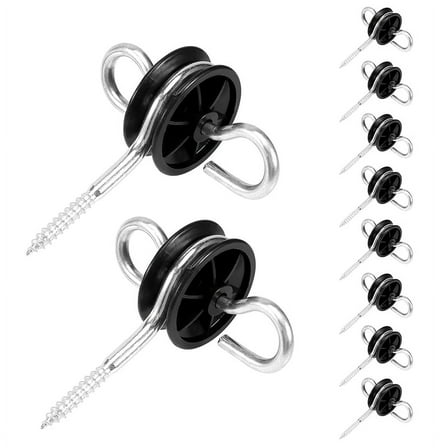 10Pcs Electric Fence Gate Handle Anchor Insulators Wire for Wood Post