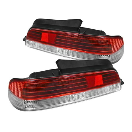 2001 Tail Light Lamp - Spec-D Tuning For 1997-2001 Honda Prelude Red/Clear Jdm Tail Lights Lamps 1997 1998 1999 2000 2001 (Left+Right)