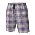 thumbnail image 5 of Naloa Heart Check Plaid Men's Beach Shorts, Surfing shorts, Swim trunks, Quick Dry Swim Trunks for Surfing Beach Fun - 3X-Large, 5 of 9