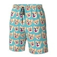 thumbnail image 4 of Logiee Cute Corgi Head Print Mens Swim Trunks Quick Dry Board Shorts,Breathable Hawaii Beach Shorts Swimwear Bathing Suits-Large, 4 of 6