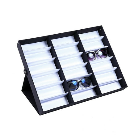 - Generic 47X37X6cm Black Sunglass Storage Case Display Holder For 18