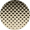thumbnail image 1 of Ahgly Company Machine Washable Indoor Round Transitional Chocolate Brown Area Rugs, 6' Round, 1 of 7