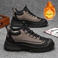 thumbnail image 2 of Men'S Winter Skate Shoes, Warm Fleece-Lined Cold-Resistant Snow Boots with Windproof Design, Plush Lining, Available in Plus Sizes - Ideal for Hiking and Cold Weather, Outdoor Work, Casual, 2 of 9