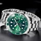 thumbnail image 3 of Reloj LIGE Reloj de lujo impermeable 3ATM para hombre plateado y verde, 3 of 5