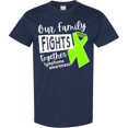 thumbnail image 3 of Inktastic Our Family Fights Together Lymphoma Awareness Lime Ribbon T-Shirt, 3 of 5